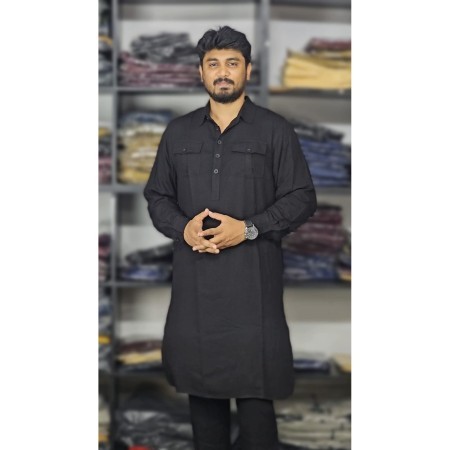 Cotton Kabli set - Black
