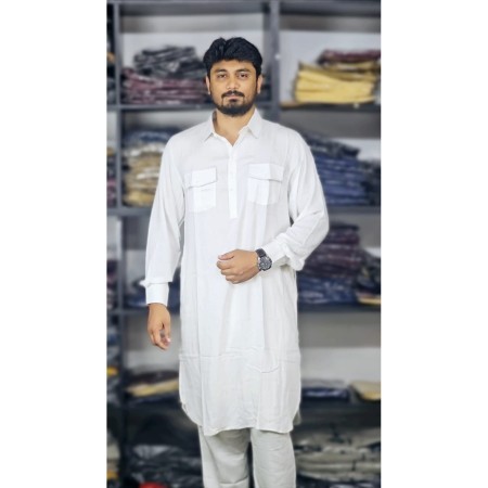 Cotton Kabli Set- White