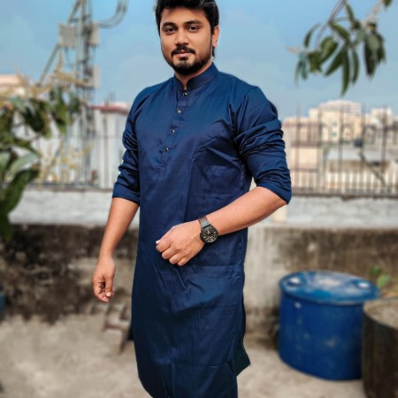 Cotton panjabi - Blue