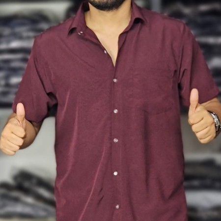 Half Sleeve Shirt - Maroon