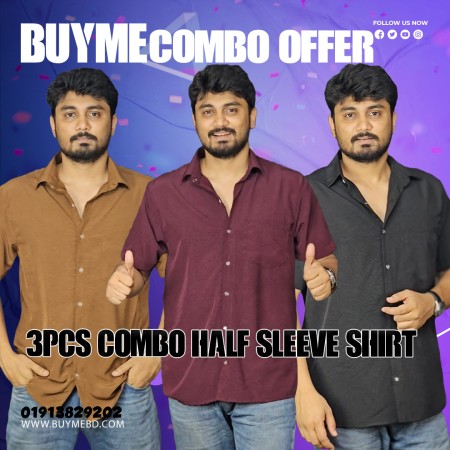 3pcs Combo Half Sleeve Shirt - 06