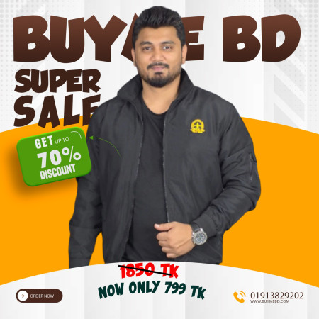Winter high neck padding jacket micro - Logo - Black