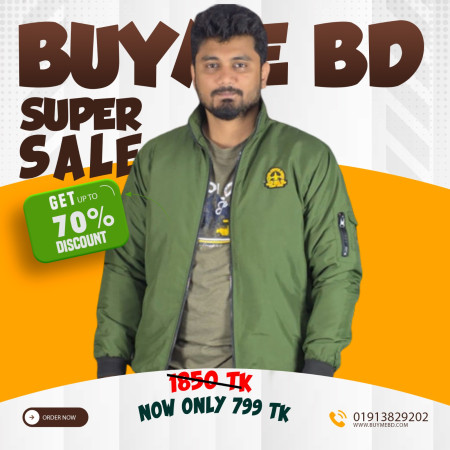 Winter high neck padding jacket micro - Logo Olive